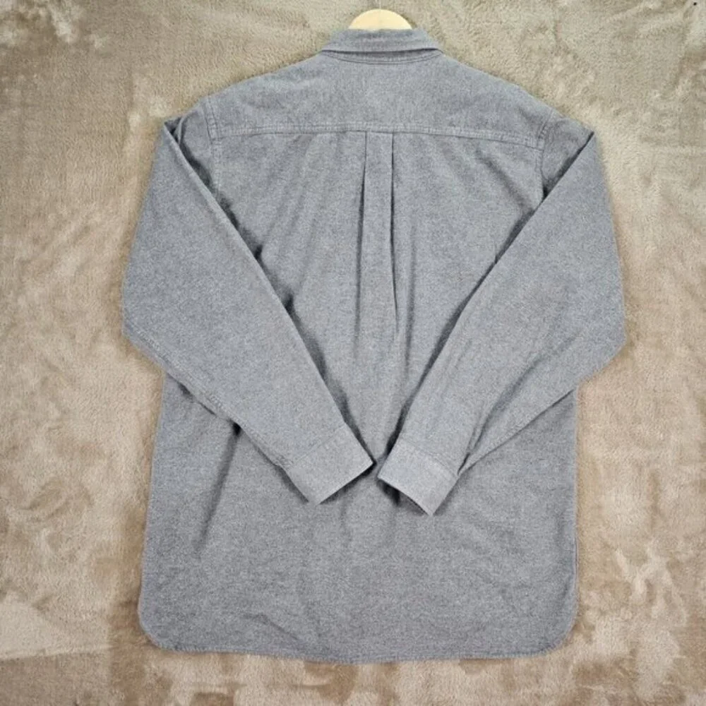 L.L.Bean Men's Chamois Shirt Long Sleeve Button-Down Gray Size LT Tall Outdoor - Picture 3 of 10